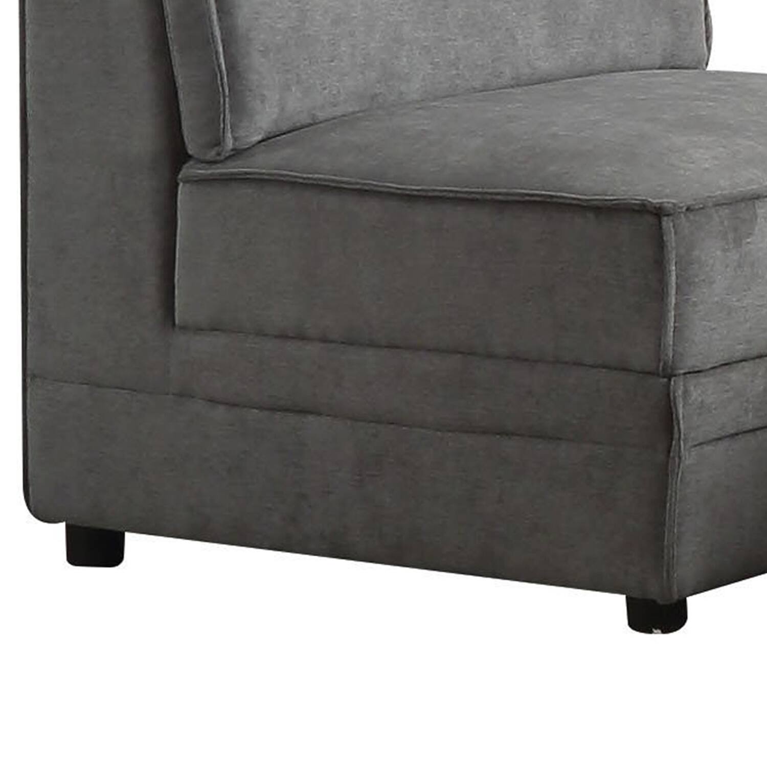 Alt View 3. Manhattan Lane - Bois Armless Chair (Reversible) - Gray.
