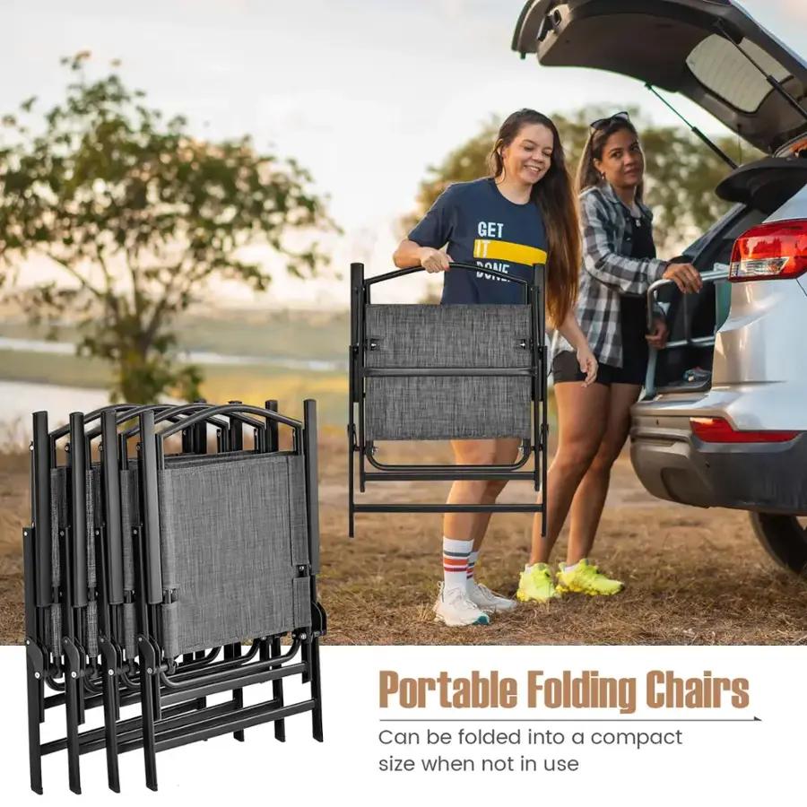 GET 1 BONIC Portable Folding Chairs Can be folded into a compact size when not in use.
