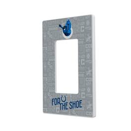 Keyscaper - Indianapolis Colts 2024 Illustrated Limited Edition Single Rocker Light Switch Plate - White