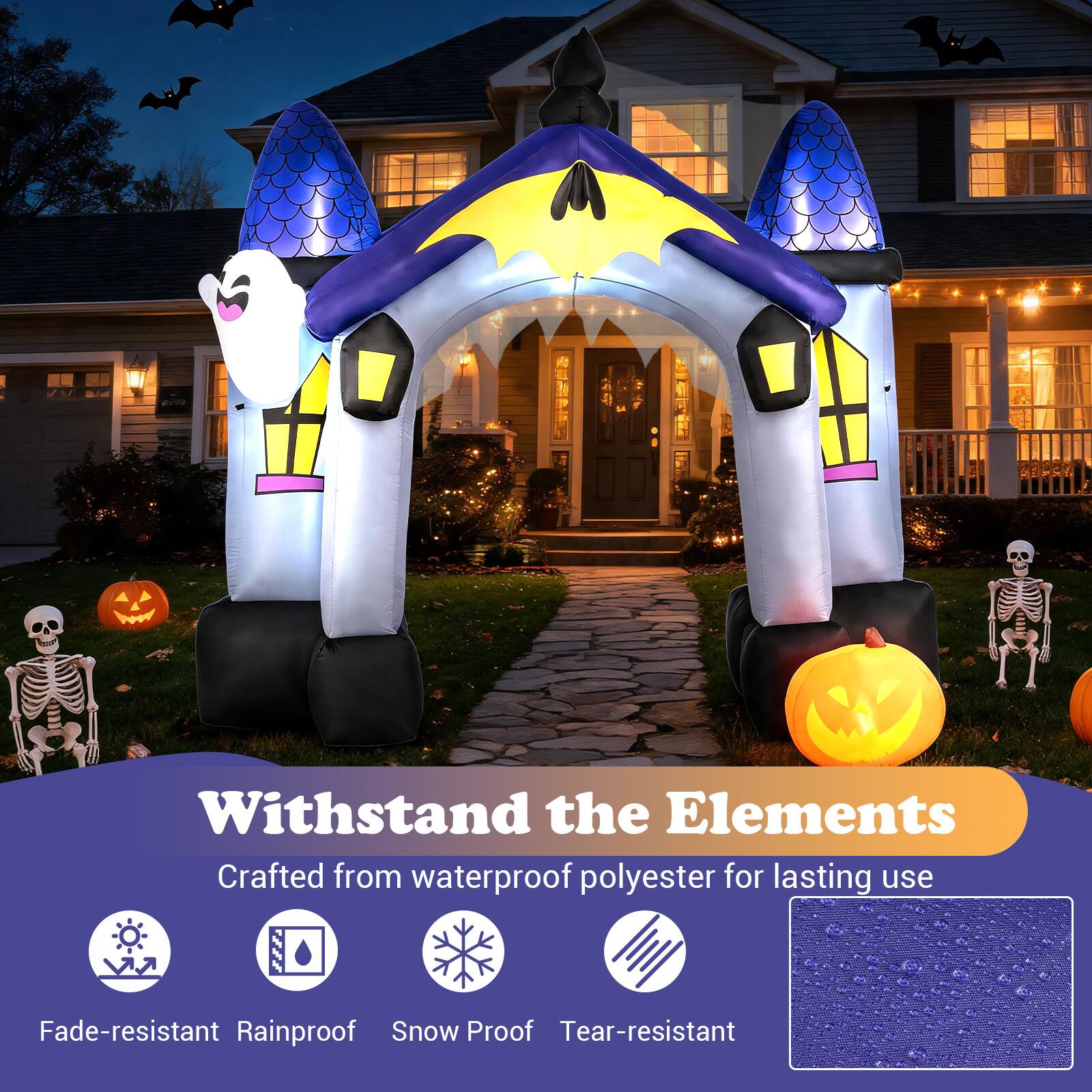 Withstand the Elements  
Crafted from waterproof polyester for lasting use

- Fade-resistant
- Rainproof
- Snow Proof
- Tear-resistant