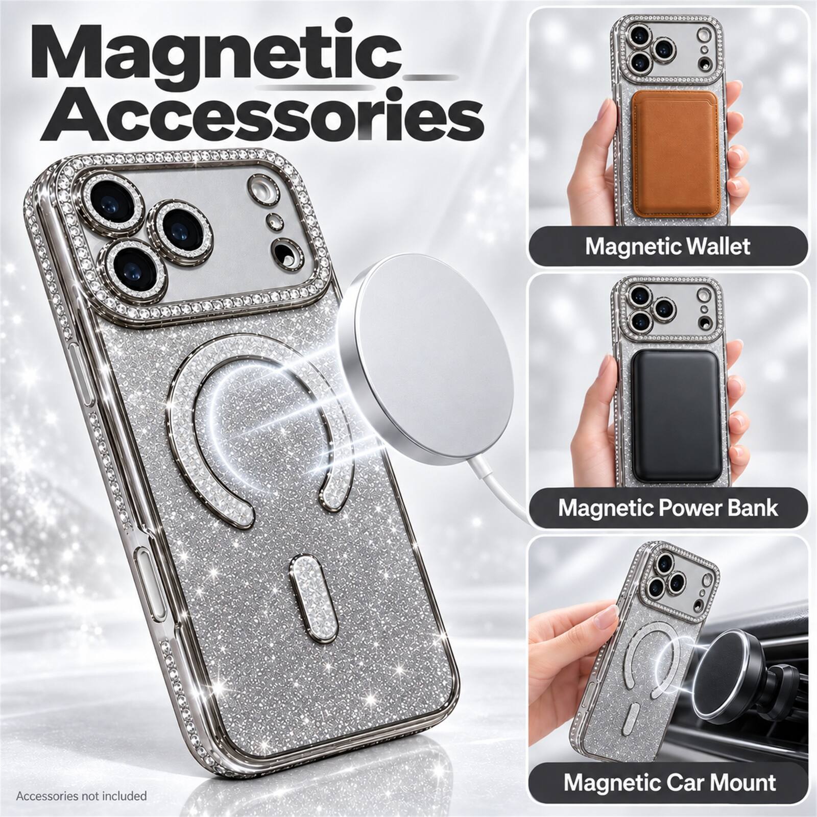Magnetic Accessories

- Magnetic Wallet
- Magnetic Power Bank
- Magnetic Car Mount

Accessories not included