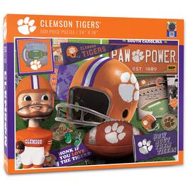 YouTheFan - Clemson Tigers 500-Piece Retro Series Puzzle - Multicolor