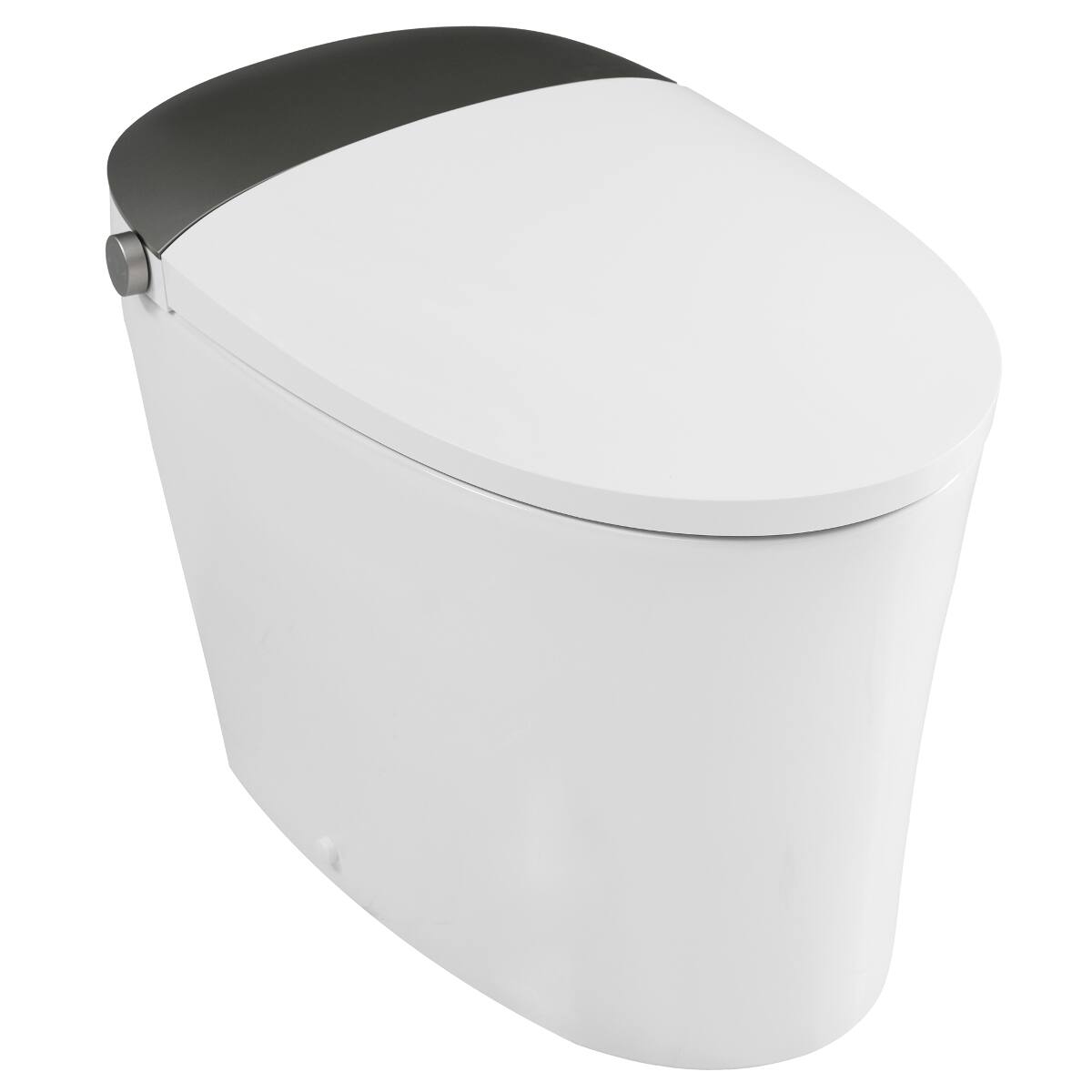 Alt View 10. Loheer - Loheer Elongated Smart Toilet with Bidet, ADA Comfort Height, Heated Seat and Dual Flush - Silver Grey and White.
