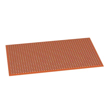 Front. Winado - Anti-Fatigue Mat for Standing - 60" x 36" Kitchen & Bar Mat with Drain Holes for Restaurant Kitchen Bar Outdoor Indoor - Red.