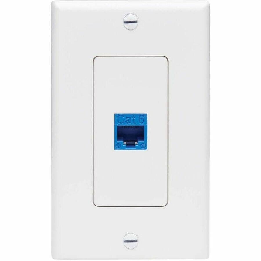 Alt View 2. Tripp Lite - Eaton Tripp Lite Series Center Plate Insert, Decora Style - Vertical, 1 Port, TAA - 1 x Total Number of Socket(s) - White.