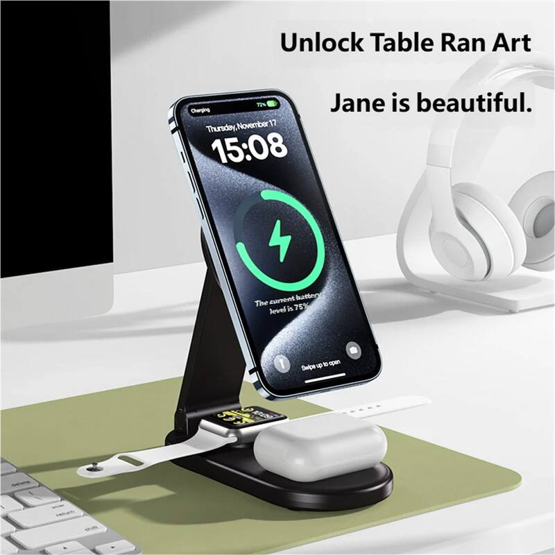 Unlock Table Ran Art  
Jane is beautiful.  

Thursday, November 17  
15:08  

Charging  
72%  

The current battery level is 75%  
Slide up to open