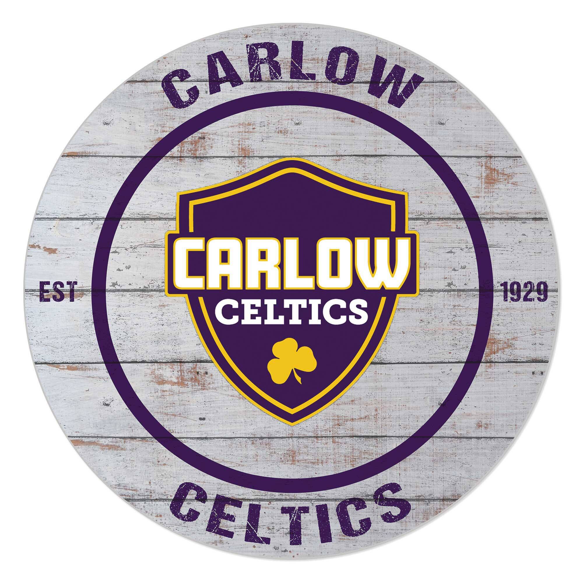 Carlow University Celtics 20'' x 20'' Indoor/Outdoor Weathered Circle Sign
