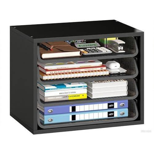4 Tier Black-File Holder