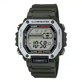 Casio - Men's Heavy-Duty Digital Sport Watch with Band - MWD-110H-3AV - Green