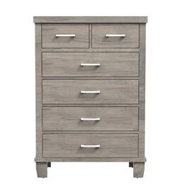 GARVEE - 6-Drawer Storage Cabinet, Durable MDF & PB for Bedroom, Living Room, Office, Modern Storage Organizer - Gray