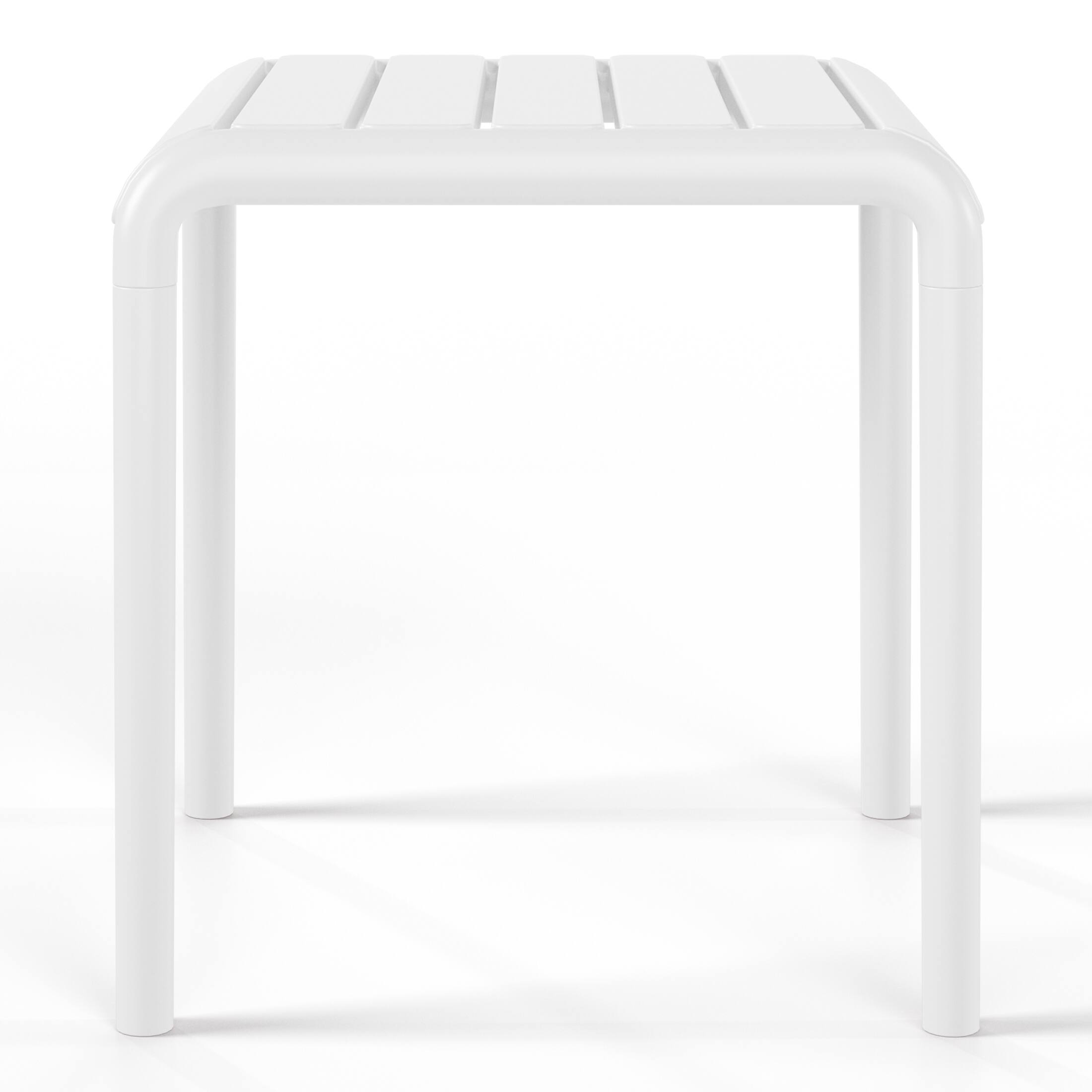 Back. WestinTrends - WestinTrends Playa Plastic Modern Outdoor Patio Accent Side Tables (Set of 2) - White.
