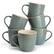 Front. Elama - Elama Honeycomb 6 Piece 15 oz. Mug Set in Turquoise - Turquoise.