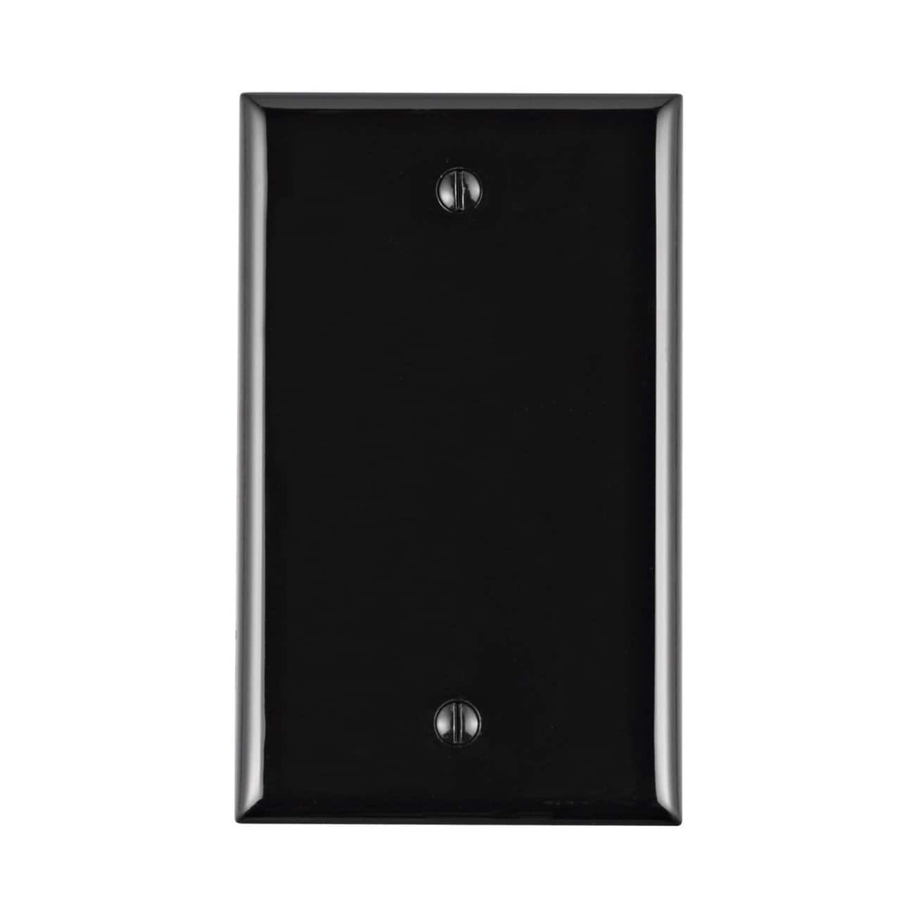 Leviton - 1 gang Nylon Blank Wall Plate 1 pk - Black