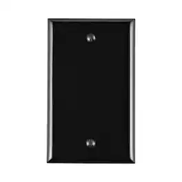 Leviton - 1 gang Nylon Blank Wall Plate 1 pk - Black