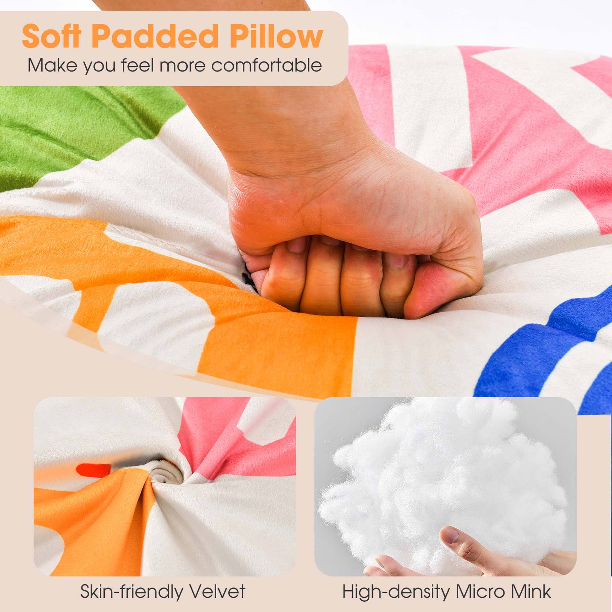 Soft Padded Pillow  
Make you feel more comfortable  

Skin-friendly Velvet  

High-density Micro Mink