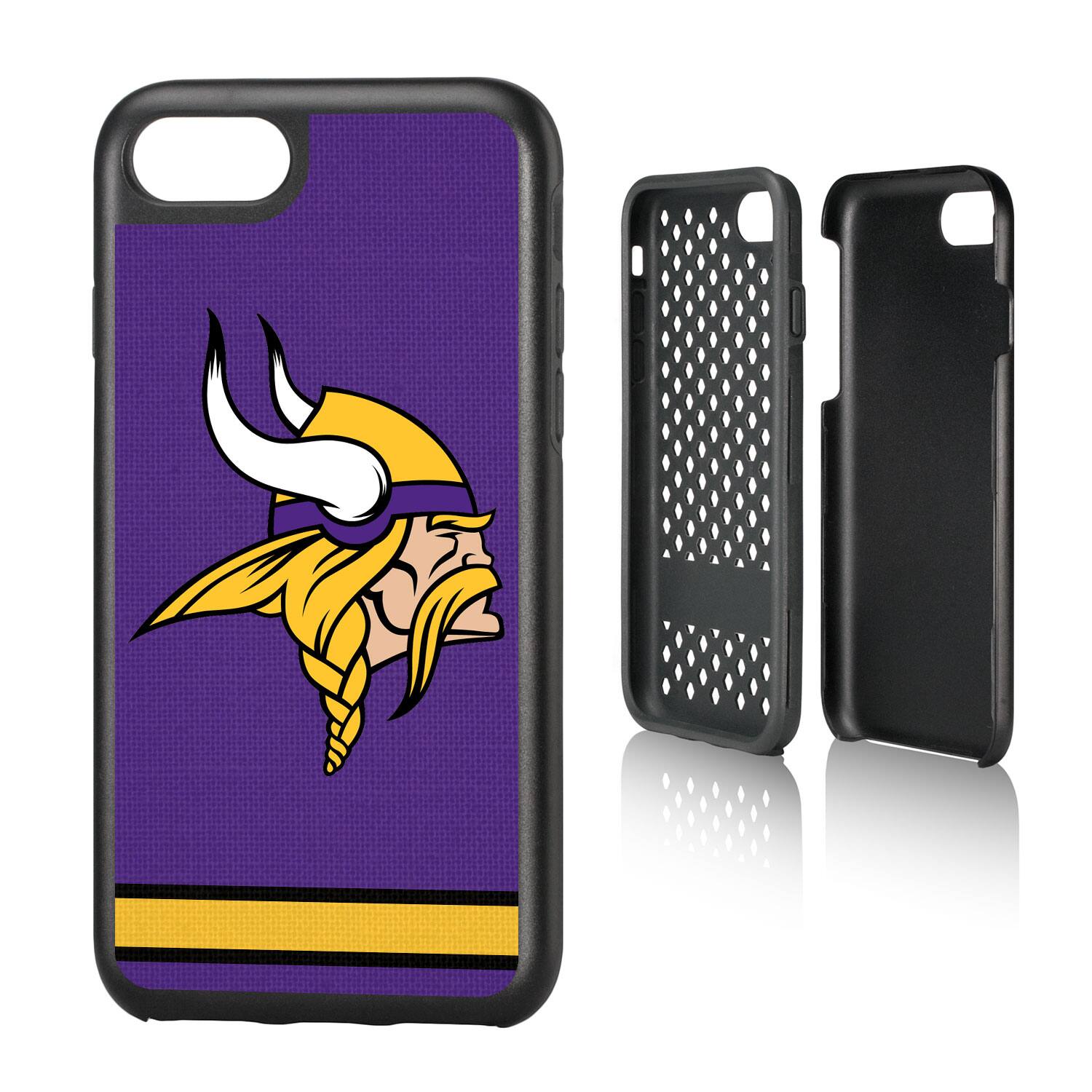 Alt View 3. Keyscaper - Minnesota Vikings iPhone Rugged Stripe Design Case - 13 - Multicolor.