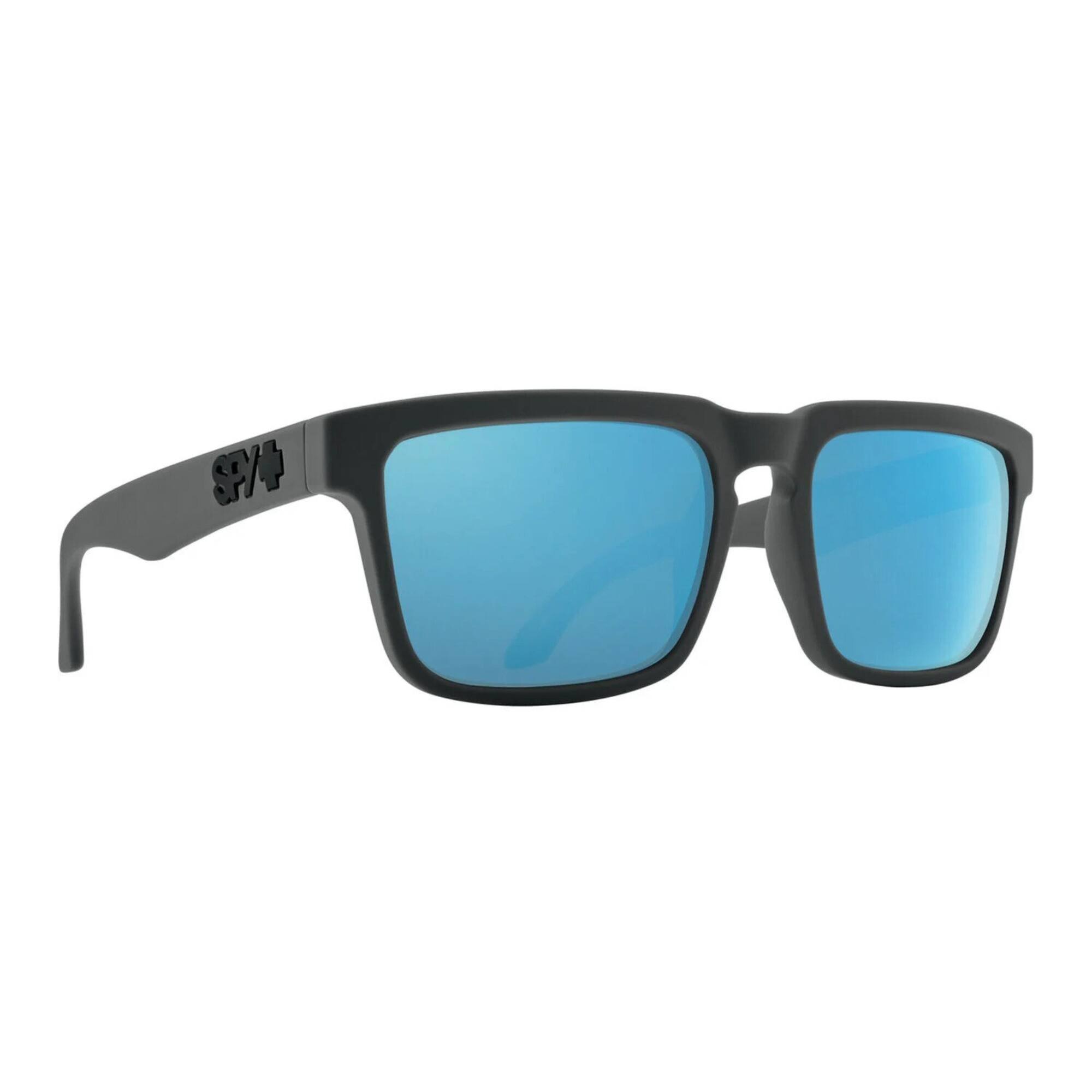 Angle. Spy Optic - SPY Helm Happy Gray Green Polar with Light Blue Spectra Mirror Lens Sunglasses - N/A.