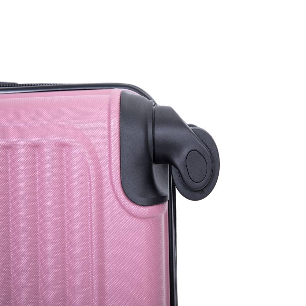 Alt View 6. Ropilly - Ropilly Pink 3 Piece Luggage Set Hardshell Suitcase with Spinner Wheels TSA Lock - Pink.