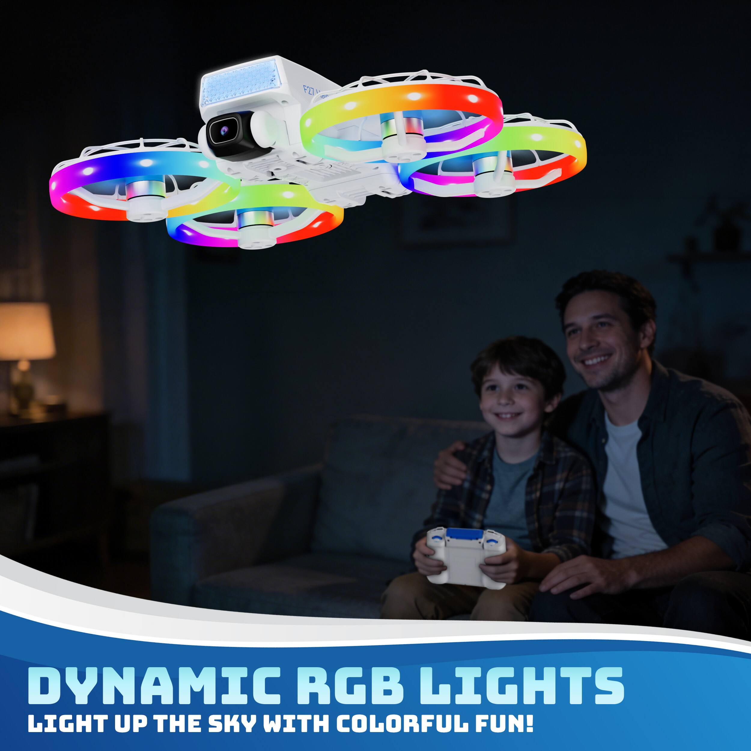 DYNAMIC RGB LIGHTS  
LIGHT UP THE SKY WITH COLORFUL FUN!