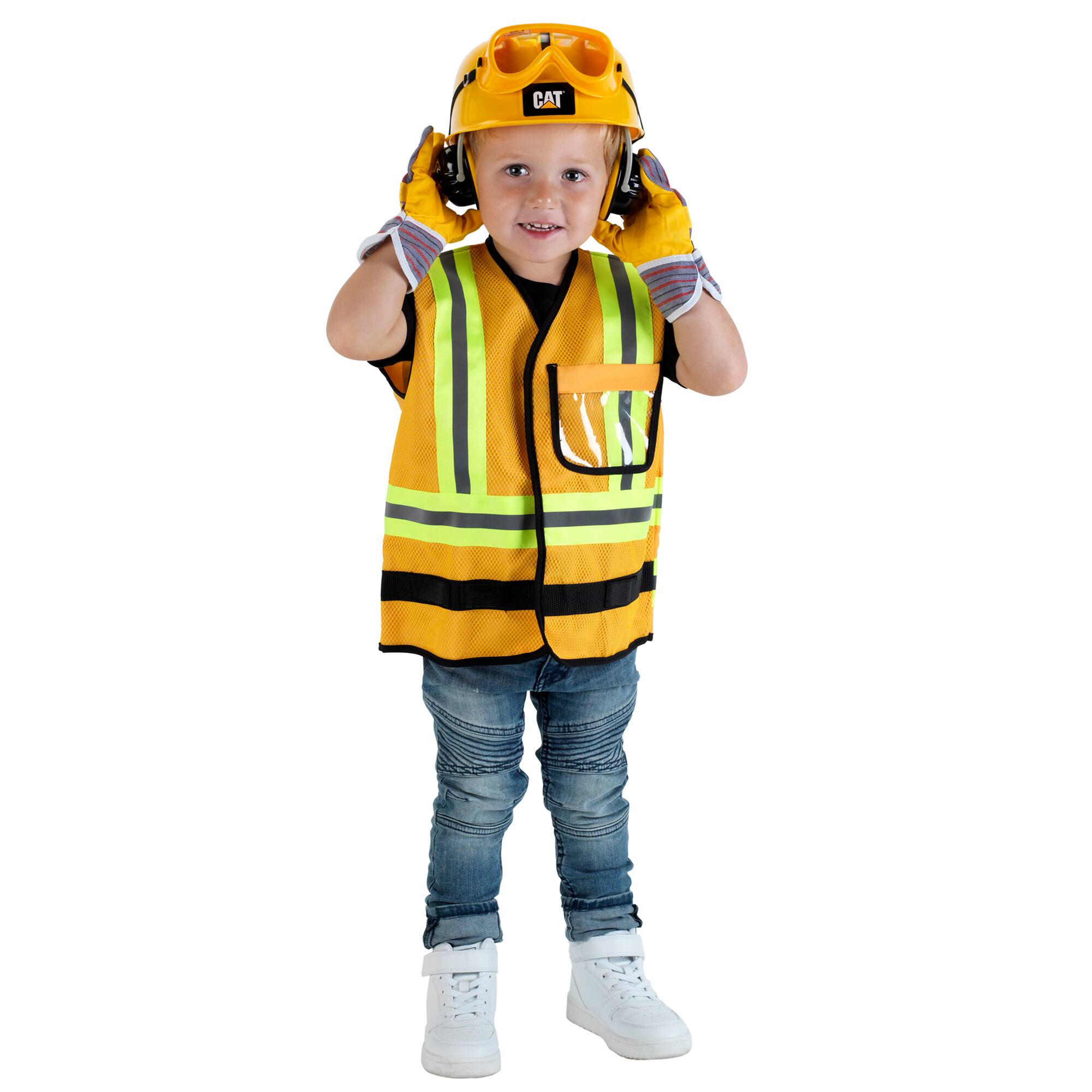 Alt View 1. Klein - CAT: Construction Worker Vest - Yellow & Black - 5pc Set, Ags 3+.