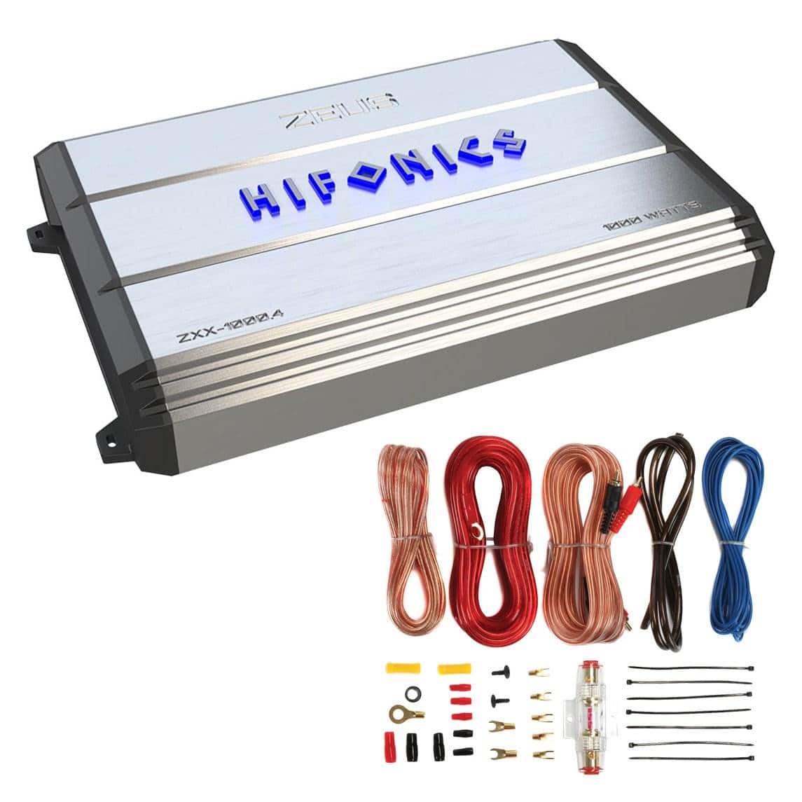 Hifonics - ZXX-1000.4 1000W 4 Channel Class A/B Bridgeable Amplifier w/ Wiring Kit