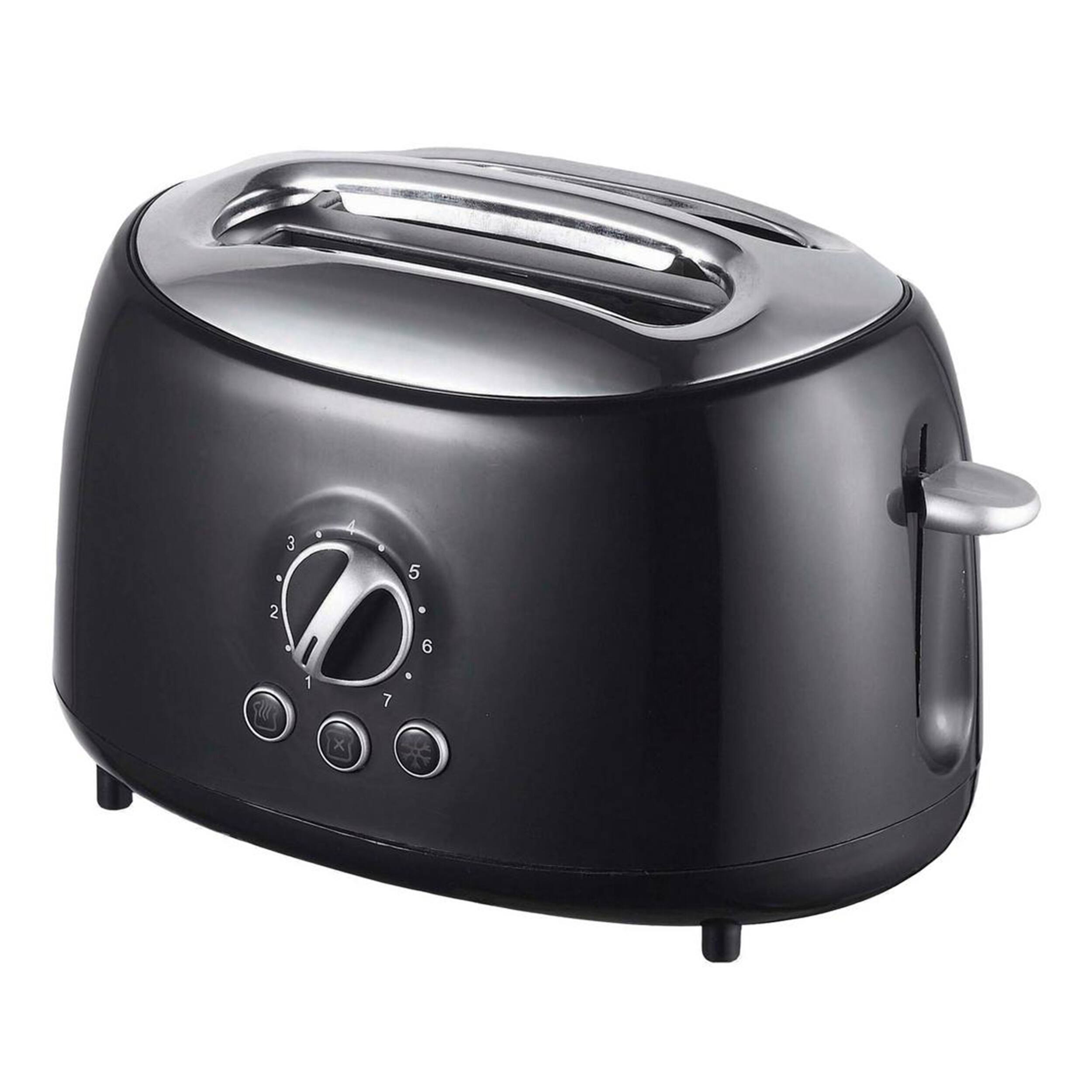 Alt View 3. Brentwood - Brentwood Cool Touch 2-Slice Extra Wide Slot Retro Toaster in Black - Black.
