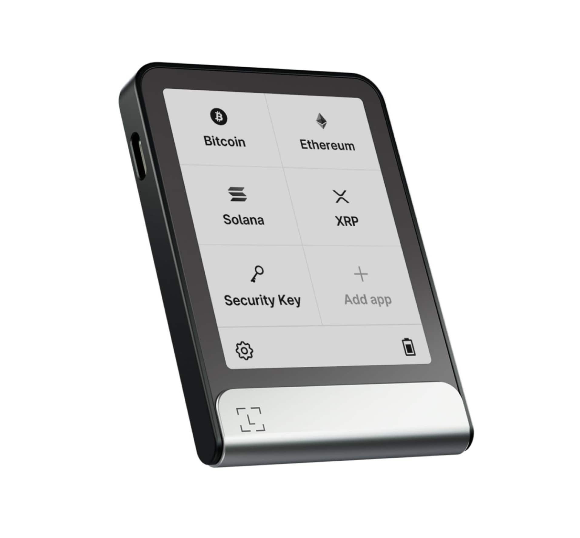 Ledger - Flex Crypto Hardware Wallet - E Ink Touch Screen - Bluetooth - Graphite - Front_Zoom