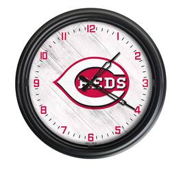 Holland Bar Stool Co. - Cincinnati Reds Indoor/Outdoor LED Wall Clock - Multicolor
