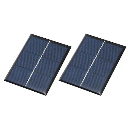 Front. Unique Bargains - 2pcs 1.5V 0.45W 300mA Mini Solar Panels, Small Solar PV Cells for DIY Electric Toy Materials Kits - Black.