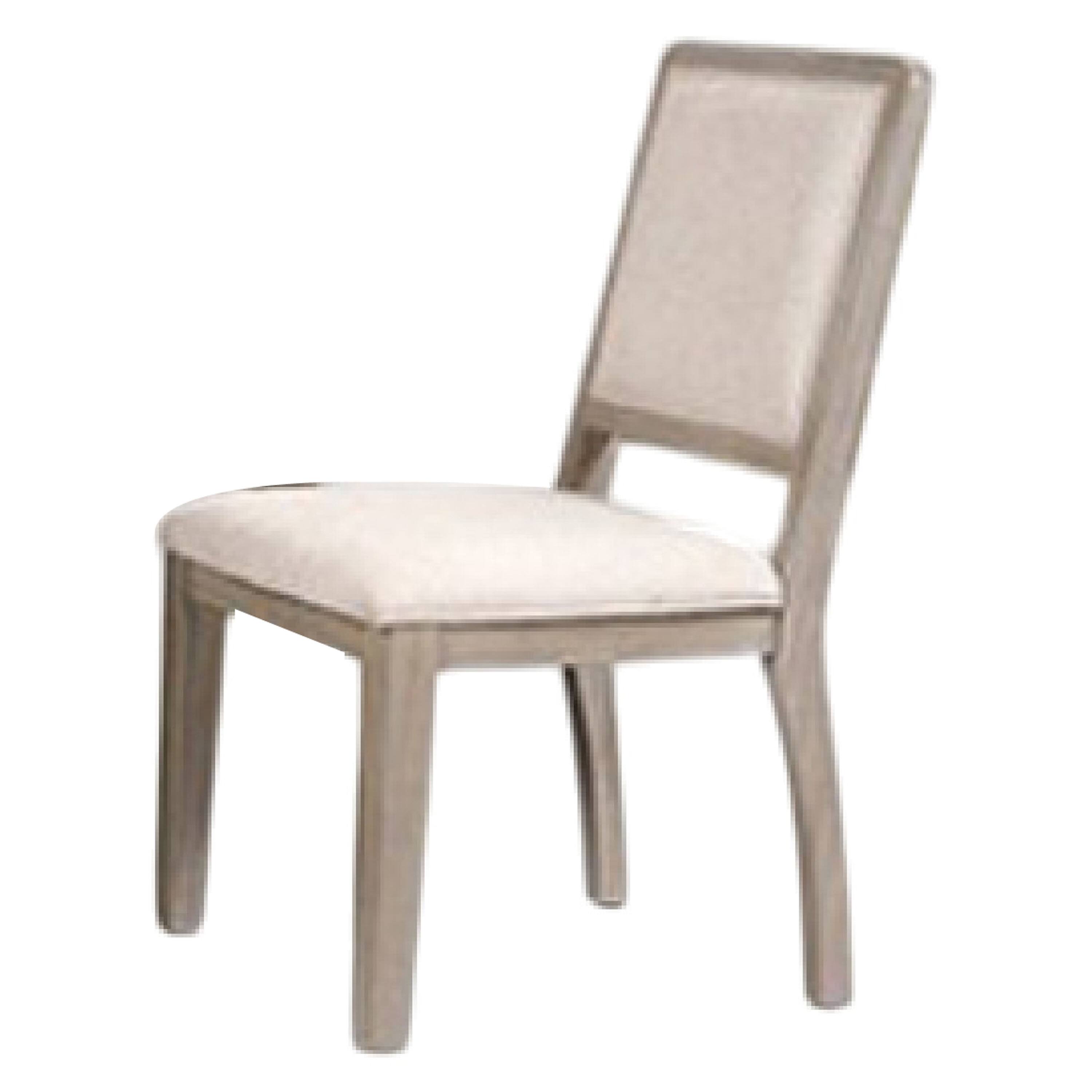 Alt View 3. Manhattan Lane - Giva 7pc Dining Table Set, 6 Polyester Chairs, Natural Brown Wood - Natural Oak Brown, White.