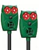 Front. Yardgrace - 2 Pack Solar Ultrasonic Animal Repeller, Motion Sensor Cat & Deer Deterrent with LED Flash for Outdoor Yard - Green.