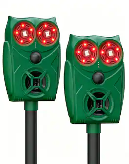 2 Pack Solar Ultrasonic Animal Repeller, Motion Sensor Cat & Deer Deterrent with LED Flash for Outdoor Yard