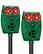 Front. Yardgrace - 2 Pack Solar Ultrasonic Animal Repeller, Motion Sensor Cat & Deer Deterrent with LED Flash for Outdoor Yard - Green.