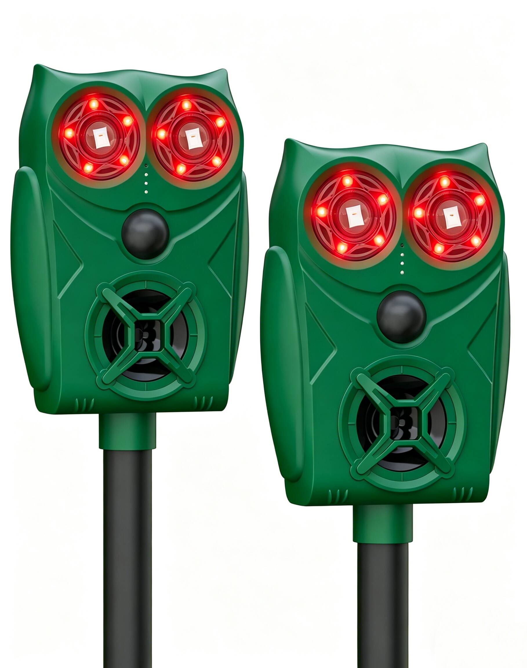 2 Pack Solar Ultrasonic Animal Repeller, Motion Sensor Cat & Deer Deterrent with LED Flash for Outdoor Yard