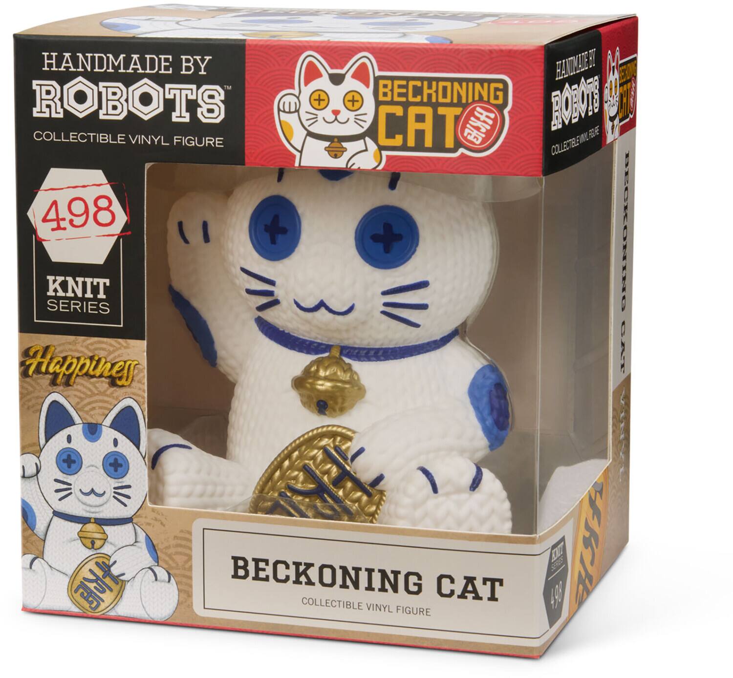 HANDMADE BY ROBOTS  
COLLECTIBLE VINYL FIGURE  
498  
KNIT SERIES  
BECKONING CAT  
Happiness  
COLLECTIBLE VINYL FIGURE