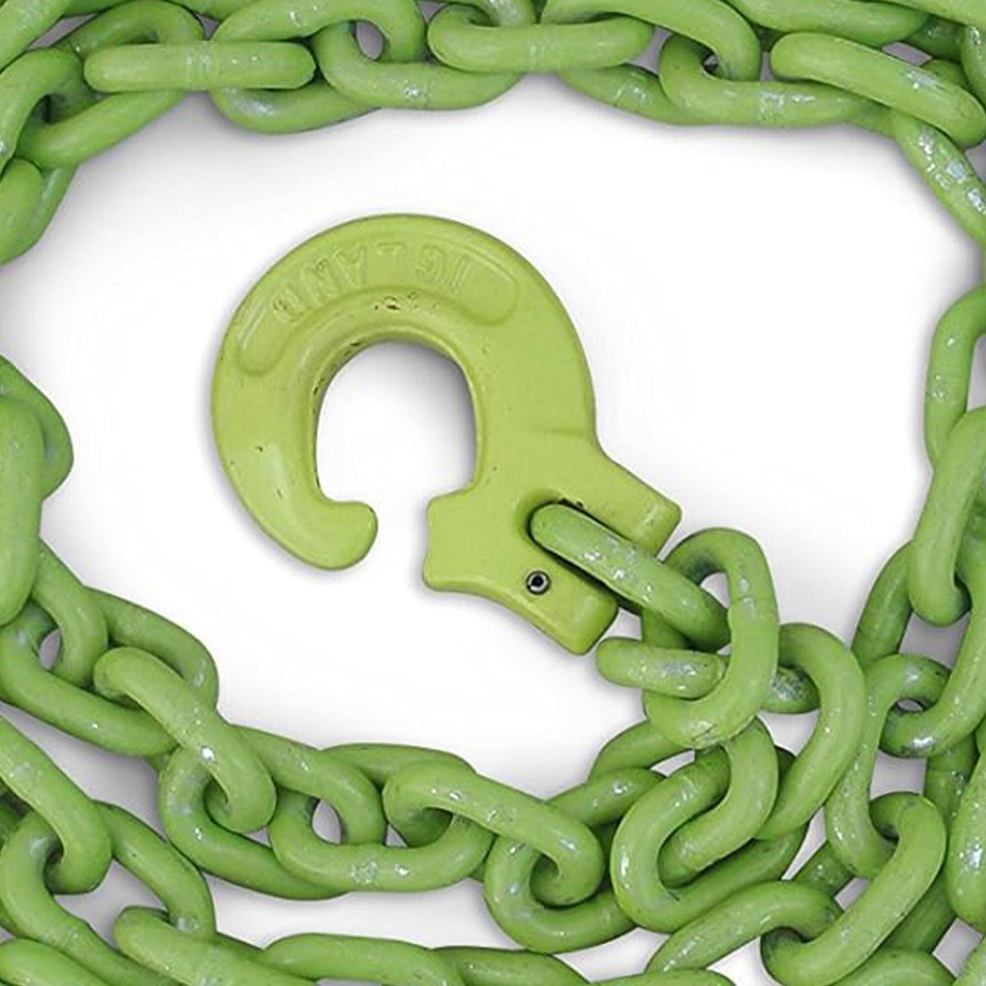 Alt View 8. Timber Tuff - Timber Tuff 15 Foot Choker Chain w/Probe Stake for ATVs, UTVs, & Lawn Tractors - Green.