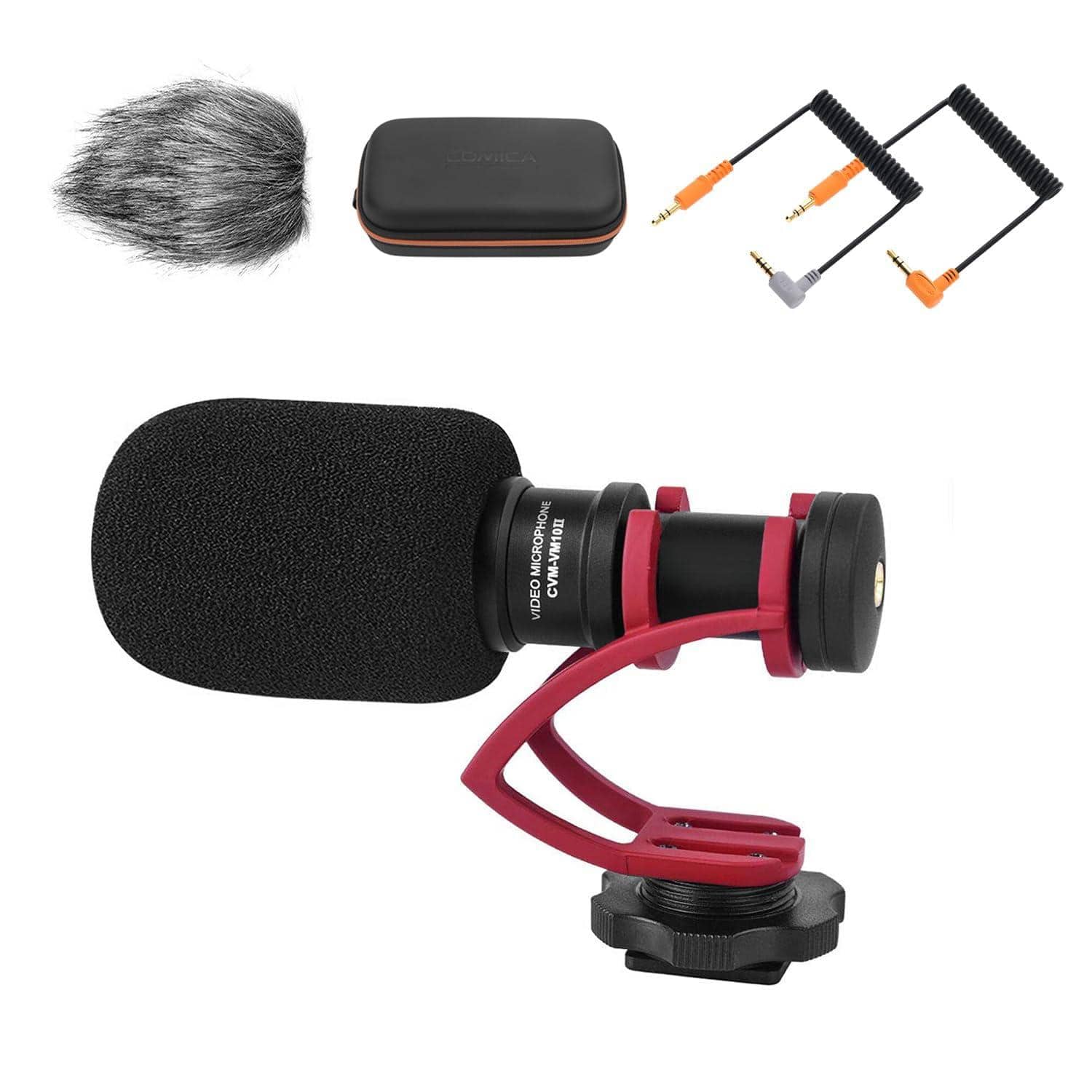 Cedar Assembly - Camera Microphone Cvm vm10ii Professional Video With Shock Mount Deadcat Compact Mic Compatible Dslr Android S - CVM-VM10IIR