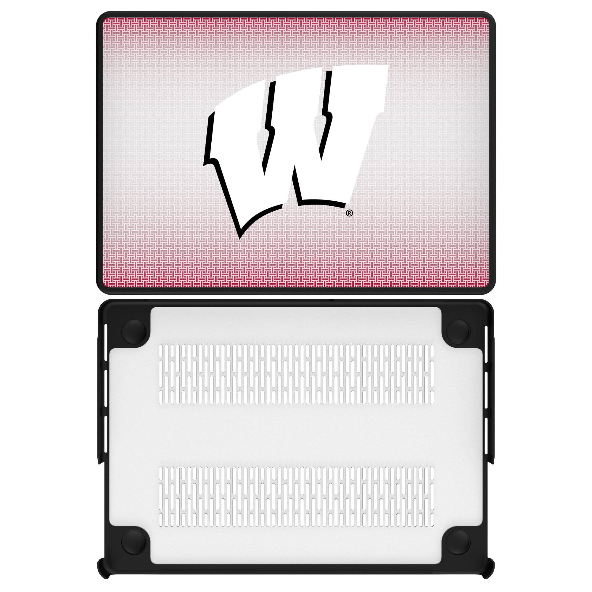 Front. Keyscaper - Wisconsin Badgers Linen MacBook Case - Pro 16 in - Multicolor.
