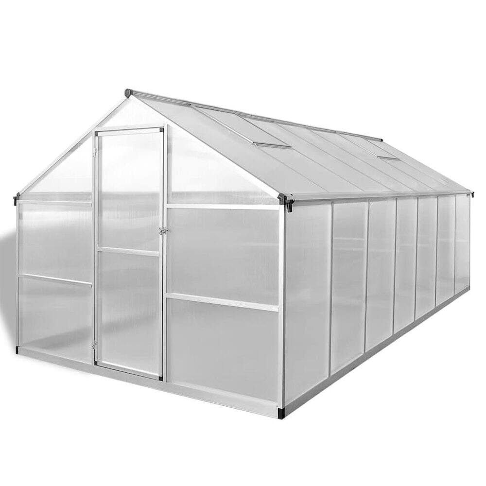 Left. vidaXL - vidaXL Greenhouse Transparent Aluminum Large UV-resistant materials - Transparent.