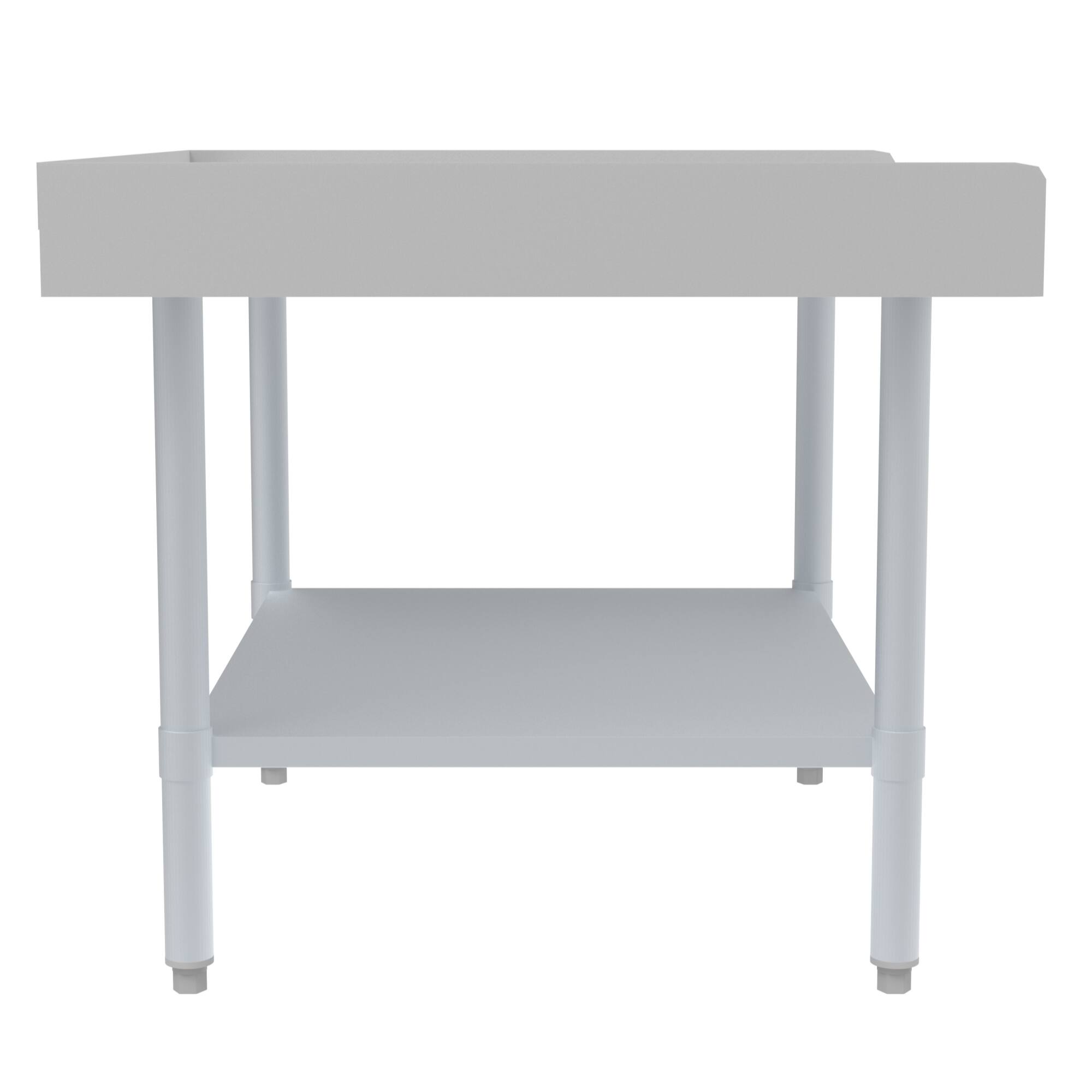 Left. Koolmore - 30" x 36" 16-Gauge Stainless Steel Equipment Stand with Galvanized Undershelf, EQT-163036. - Silver.