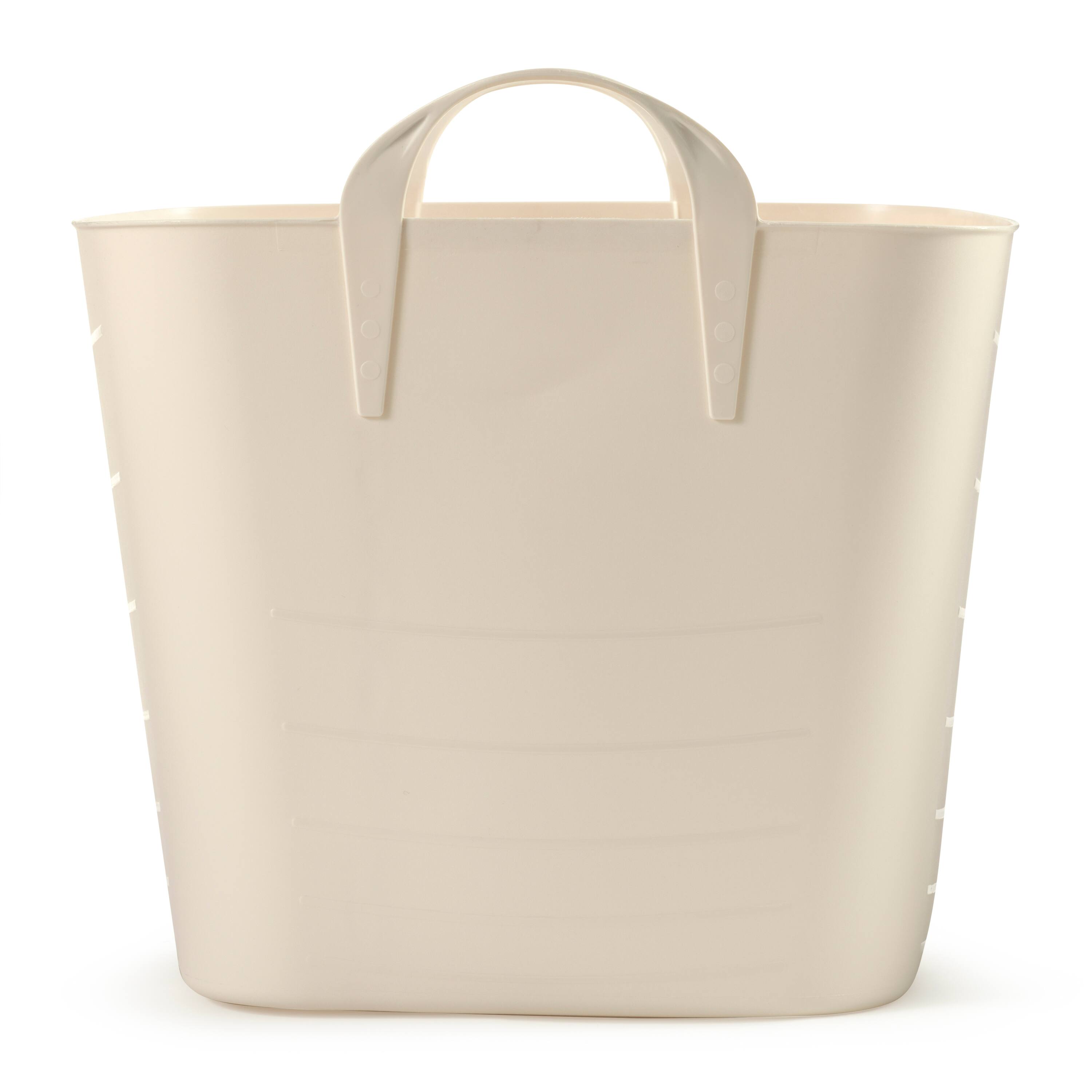 Alt View 2. Life Story - Life Story Tub Basket 6.6 Gal Plastic Storage Tote Bin w/ Carry Handles (6 Pack) - Tan.