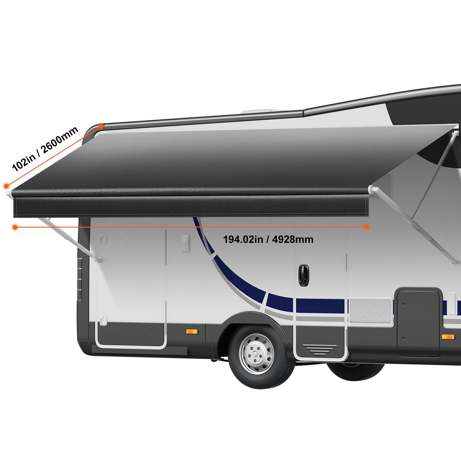 I 2600mm 102in 194.02in / 4928mm