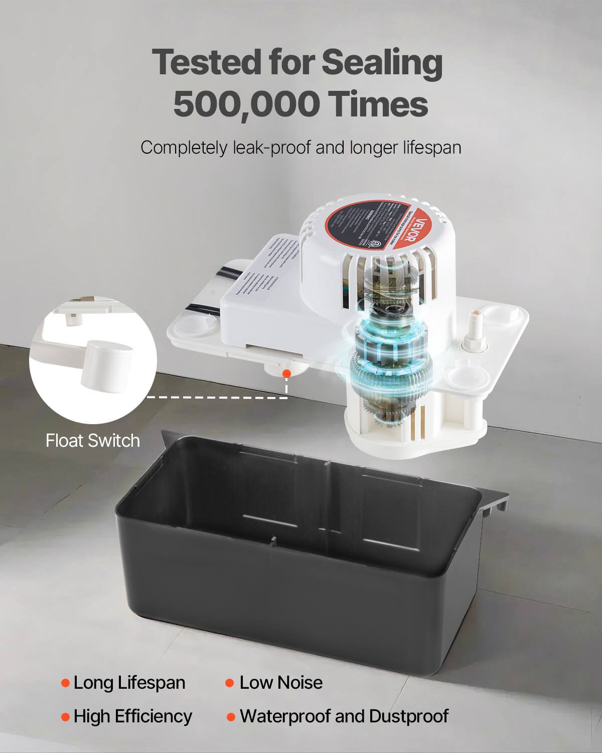 Tested for Sealing 500,000 Times Completely leak-proof and longer lifespan - 1 - N SUREN VEVOR Float Switch Long Lifespan Low Noise High Efficiency Waterproof and Dustproof