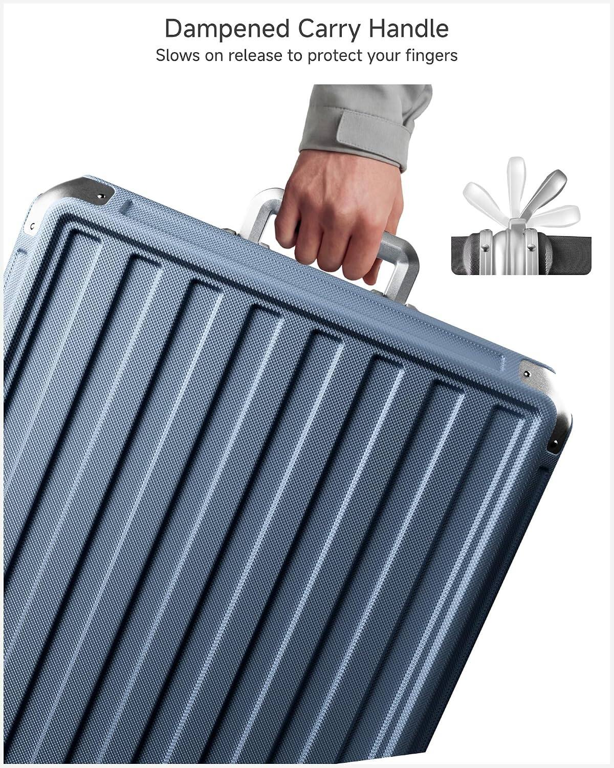 Dampened Carry Handle  
Slows on release to protect your fingers