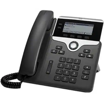 Front. Cisco Consumer Products - Cisco 7821 IP Phone - Corded - Wall Mountable - Charcoal - 2 x Total Line - VoIP - 3.5" - User Connect License - 2 x - Charcoal.