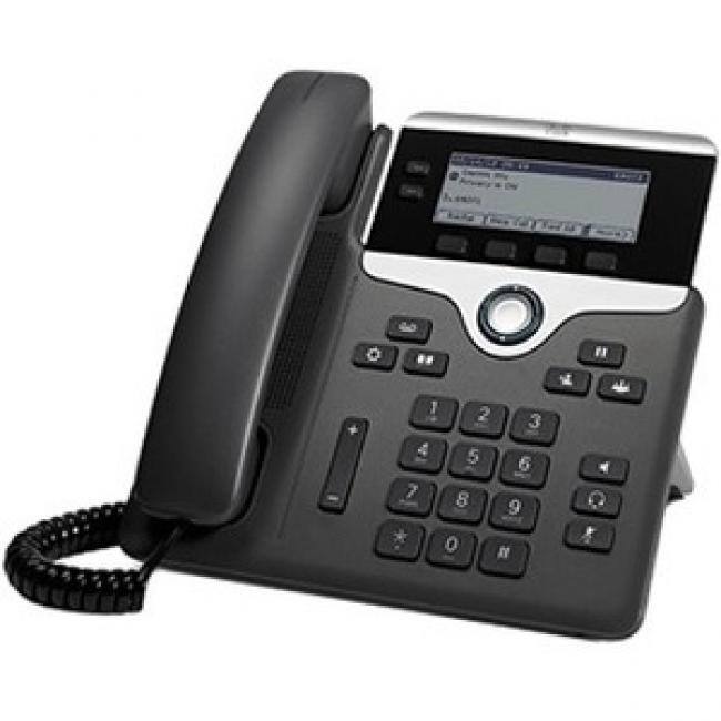 Front. Cisco Consumer Products - Cisco 7821 IP Phone - Corded - Wall Mountable - Charcoal - 2 x Total Line - VoIP - 3.5" - User Connect License - 2 x - Charcoal.