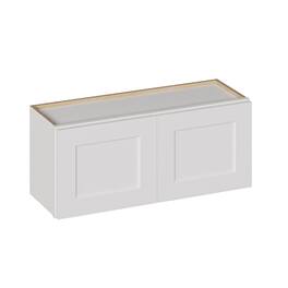 Boyel Living - Shaker Wall Cabinet with RTA 36-in L x 12-in W x 15-in H for Kitchen Bathroom Laundry Garage - White