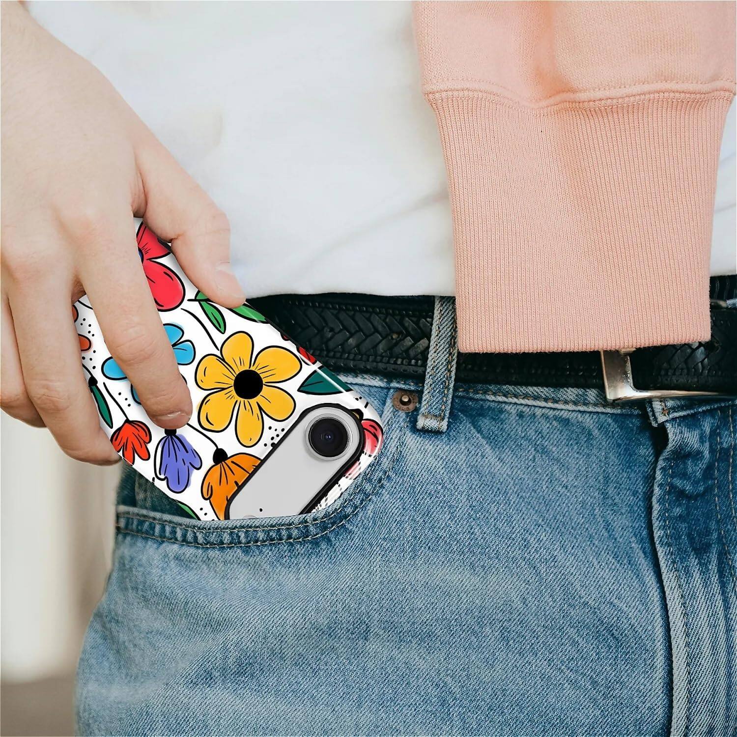 Alt View 6. BUBM - Smartphone Case for iPhone Air - 2-Layer Durable Smartphone Protection Case - Colorful Flowers.