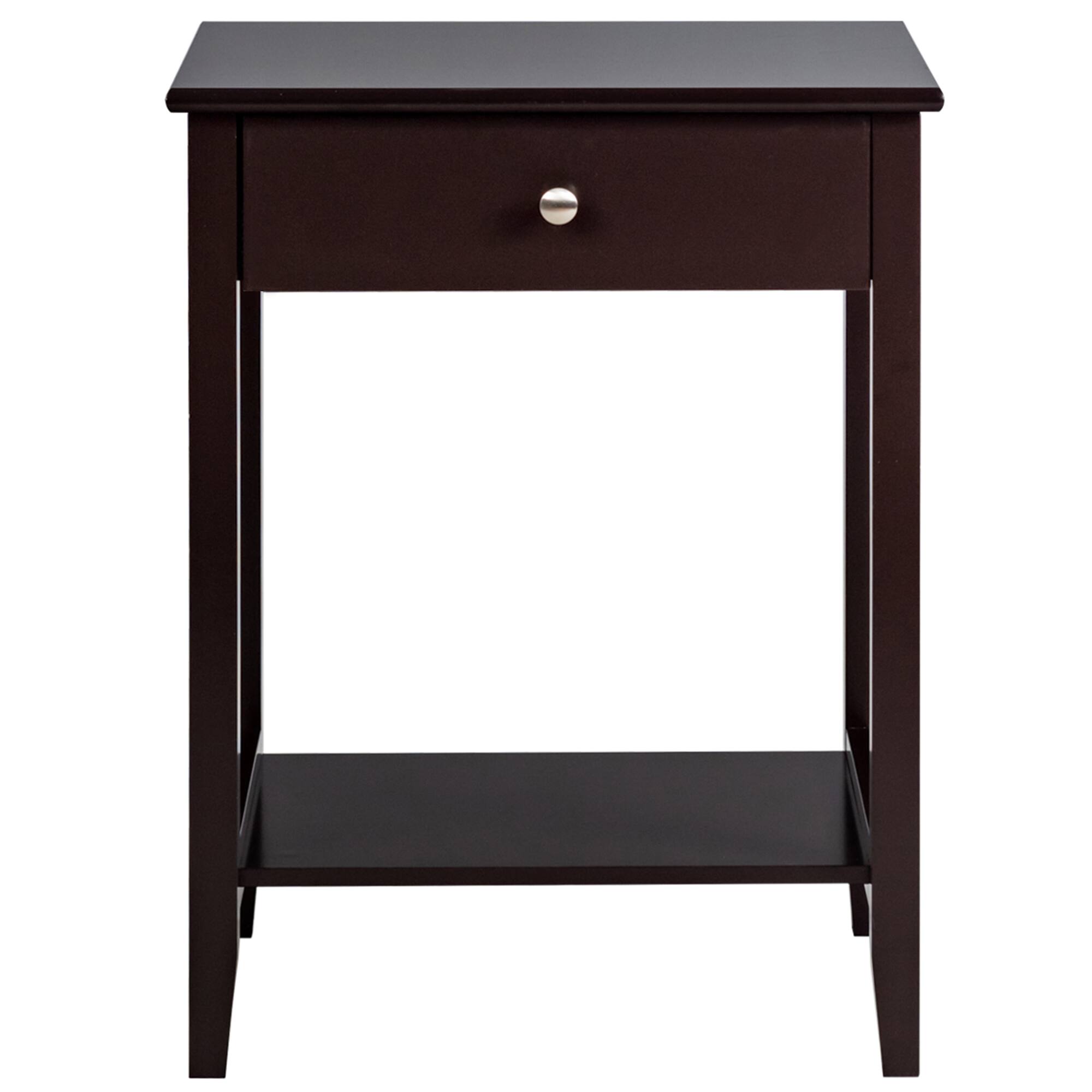 Alt View 7. Gymax - Gymax 2PCS Nightstand Sofa Side End Table Bedroom Living Room w/ Shelf Drawer Brown - Brown.