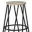 Alt View 13. Simpli Home - Simeon Industrial Metal 26 inch Metal Counter Height Stool with Wood Seat (Set of 2) in Natural / Black - Natural / Black.